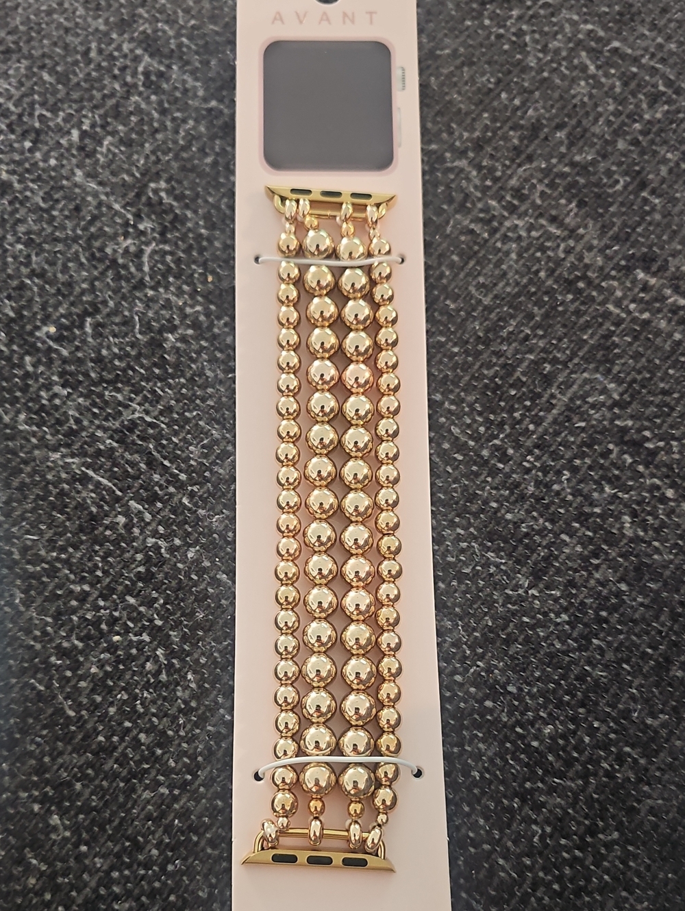 Avant Gold Beaded Apple Watch Band